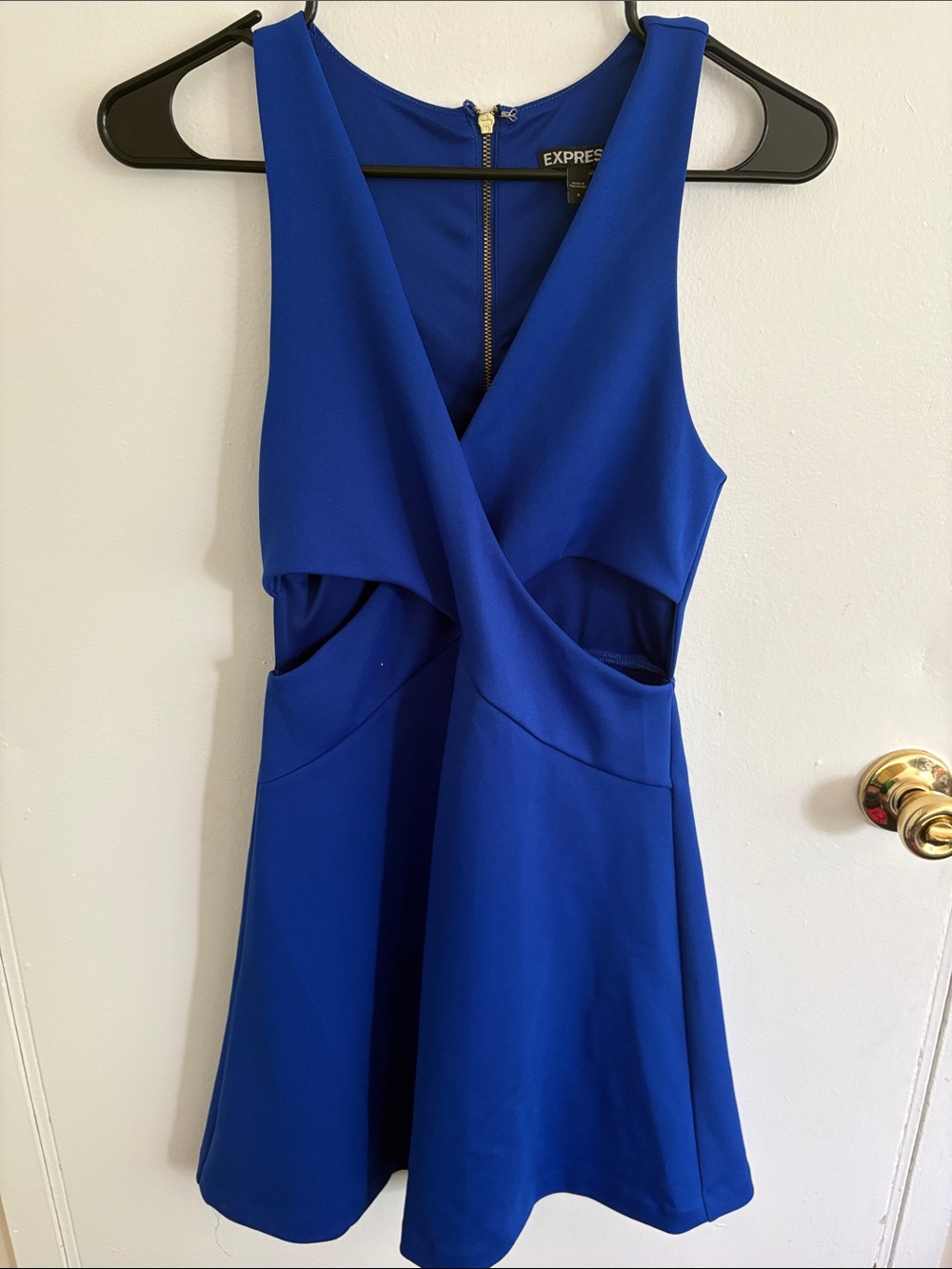Express Cobalt Blue Cutout Mini Dress